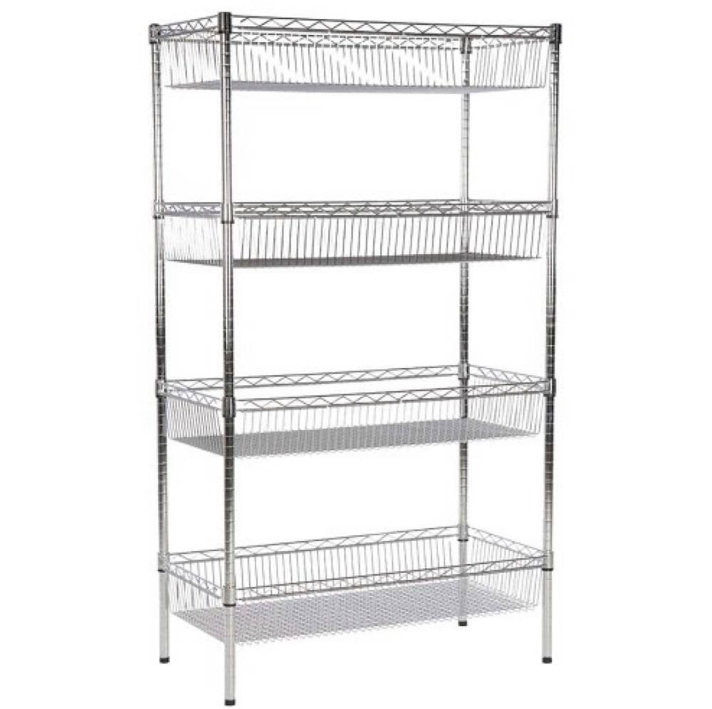 رفوف تخزين سلة شبك