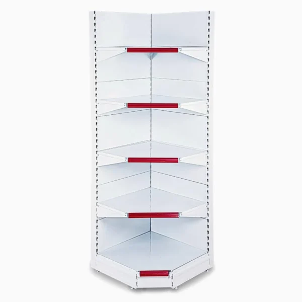 رفوف سوبر مارکت نفیسه زاوية 35 سم ابيض