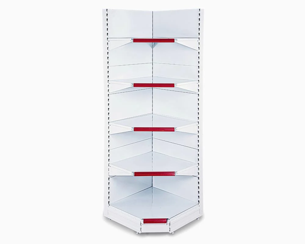 رفوف سوبر مارکت نفیسه زاوية 35 سم ابيض