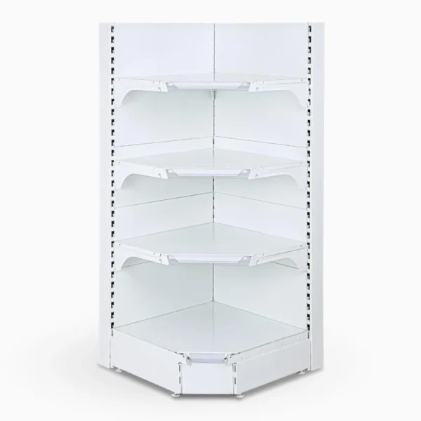 رفوف سوبر ماركت زاوية 35 سم ابيض