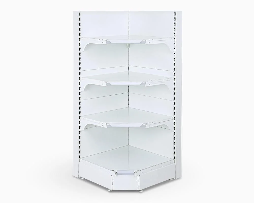 رفوف سوبر ماركت زاوية 35 سم ابيض